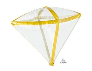 An (17''/43 см) 3D АЛМАЗ Б/РИС Прозрачный Gold (1 шт.)