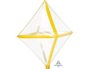 An (17''/43 см) 3D РОМБ Б/РИС Прозрачный Gold (1 шт.)