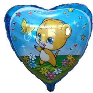 Fm (18''/45 см) /Сердце, Хомячок с бабочкой, 1 шт.