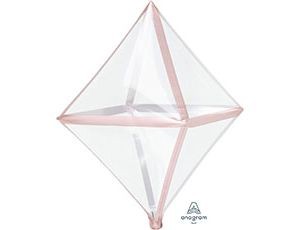 An (17''/43 см) 3D РОМБ Б/РИС Прозрачный Rose Gold (1 шт.)