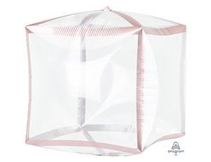 An (15''/38 см) 3D КУБ Б/РИС Прозрачный Rose Gold (1 шт.)