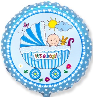 Fm (18&quot;/45см) /Круг, Детская коляска для мальчика, 1 шт.