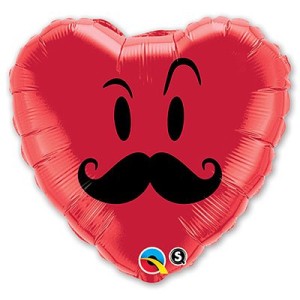 Ql (18''/46 см) /Сердце, Усы, в упак. 1 шт.