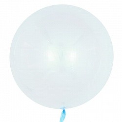 Fa (18''/46 см) Сфера 3D, Deco Bubble, Голубой, Кристалл, 1 шт.