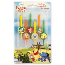 Свечи д/торта Disney Винни и друзья, 6 шт.