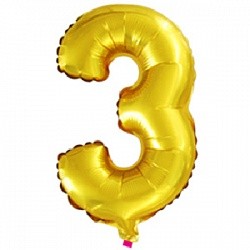 Fa (16''/41см) /Мини-Цифра с клапаном, 3, Золото, 1 шт.