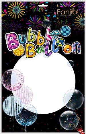 Fa (24''/61 см) Сфера, Deco Bubble (черная упаковка), Прозрачный, Кристалл, 10 шт. в уп.