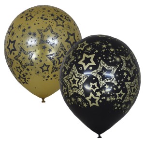 M (12&quot;/30 см) BLACK&amp;GOLD 5 ст. рис Голливуд, 25 шт