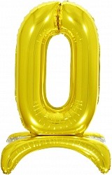 Fa (32''/81 см) Цифра, 0 на подставке, Золото, 1 шт.
