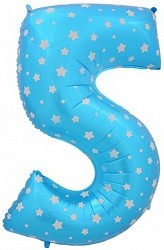Fa (40''/102 см) /Цифра, 5, Синий, 1 шт.