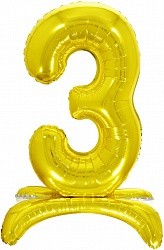 Fa (32''/81 см) Цифра, 3 на подставке, Золото, 1 шт.