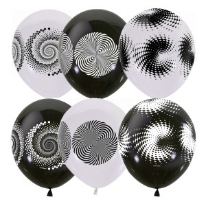 М (12''/30 см) BLACK&amp;WHITE (шелк) 4 ст. рис Иллюзия 25шт