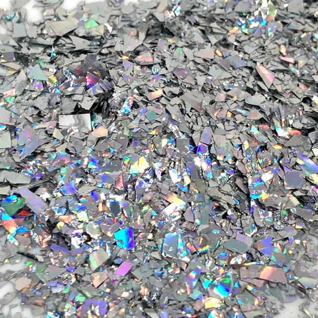 Конфетти фольга, Блестки, Серебро, голография, 20гр.