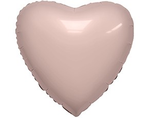 Ag (18''/46 см) Сердце, Пыльная роза, 1 шт.