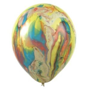 M (7&quot;/18 см) Мрамор, Многоцветный (100 шт.)