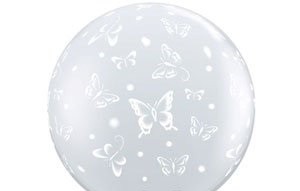 Q (36''/91 см) /Шелкография Бабочки Diam Clear, 1шт.