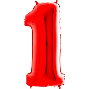 Gr (40''/102см) /Цифра 1 Красный, 1 шт.