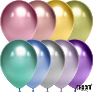 ДБ (12&quot;/30 см) Ассорти, 9 цветов, хром, 50 шт.