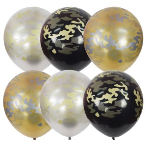 М (12''/30 см) BLACK&amp;GOLD&amp;SILVER 5 ст. рис Милитари, 25 шт