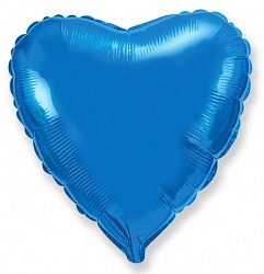 Fm (4''/10 см) /СЕРДЦЕ Металлик Blue, 5 шт.