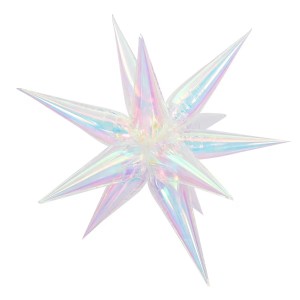 Fa 3D (26''/66 см) Звезда, Составная, Хамелеон, Прозрачный, Перламутр, 1 шт. в уп.