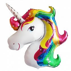Fa с клапаном (16&quot;/41 см) Мини-фигура, Голова Единорога, Радужный, 5 шт.