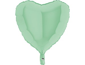 Gr (18''/46 см) СЕРДЦЕ Пастель Matte Green 1 шт.