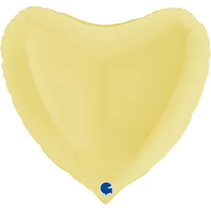 Gr (36''/91 см) СЕРДЦЕ Пастель Matte Yellow, 1 шт.