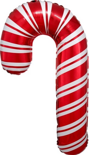 Fa (14''/36 см) Мини-фигура с клапаном, Леденец трость, Красный, 5 шт.