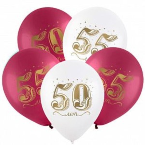 Вх (12&quot;/30 см) Золотые цифры, Ассорти Пастель 2 ст., 25 шт.