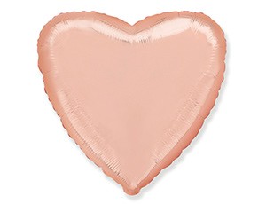 Fm (18''/46 см) /СЕРДЦЕ Металлик Rose Gold, 1 шт.