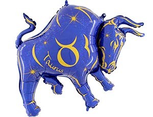 Gr (51''/130 см) Зодиак Телец синий, 1 шт.