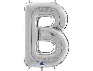 Gr БУКВА ''В'' (26''/66 см) Silver (1 шт.)