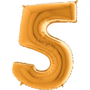 Gr (40''/102см) /Цифра 5 Золото, 1 шт.