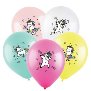Вх(12''/30 см) Милый единорог, Ассорти Пастель, 5 цв., 100 шт.