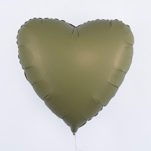 Fm (18''/46 см) Сердце, Оливковый, Матовый, 1 шт.