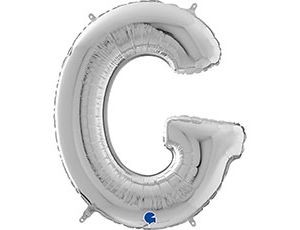 Gr БУКВА &quot;G&quot; (26&quot;/66 см) Silver (1 шт.)