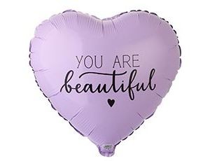 Вз (18''/46 см) Сердце, YOU ARE BEAUTIFUL, 1 шт. в упак.