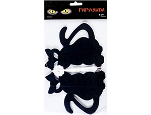 Гирлянда бум HWN Кошка черная 3м/G