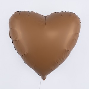 Fm (18''/46 см) Сердце, Шоколад, Матовый, 1 шт.