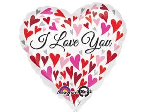 An (28&quot;/71см) /Сердце ILY Водопад сердец