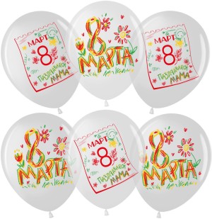 Вв (12&quot;/30 см) 8 Марта (карандаши), Белый/Прозрачный, кристалл, 1 ст, 25 шт.