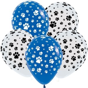 Вх (12''/30 см) Лапки щенка, Ассорти Пастель 5 ст., 25 шт.