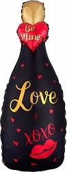 Fa (33&quot;/84 см) Фигура, Бутылка, Шампанское &quot;Love&quot;, Черный/Красный, 1 шт.