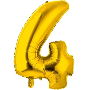 Вз (26''/66 см) Цифра 4, Золото, 1 шт. в уп.
