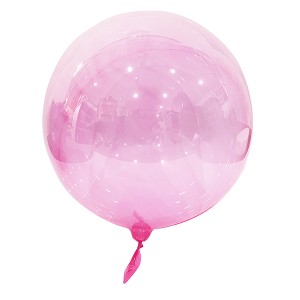 Y (18&quot;/46 см) Сфера 3D, Deco Bubble, Розовый, Кристалл, 1 шт.