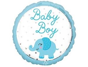 Аn (18&quot;/46 см) BABY BOY Слоник голубой S40, 1шт.