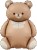 Fa (35''/89 см) Фигура, Мишка с бантом, Коричневый, Сатин, 1 шт.