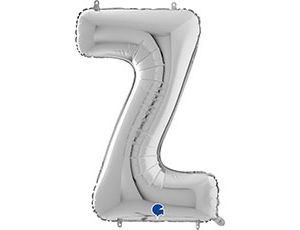 Gr БУКВА &quot;Z&quot; (26&quot;/66 см) Silver (1 шт.)